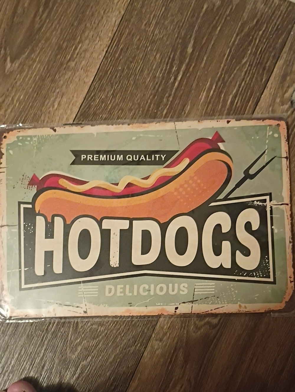Vintage Style Hot Dogs Metal Tin Sign 12x8 Kitchen Decor NEW